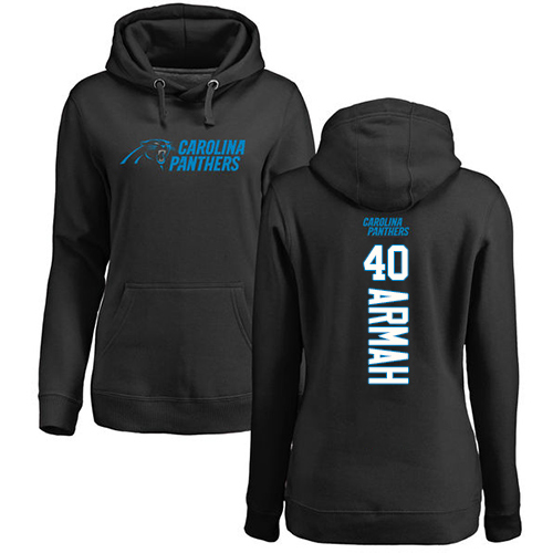 Carolina Panthers Black Women Alex Armah Backer NFL Football 40 Pullover Hoodie Sweatshirts